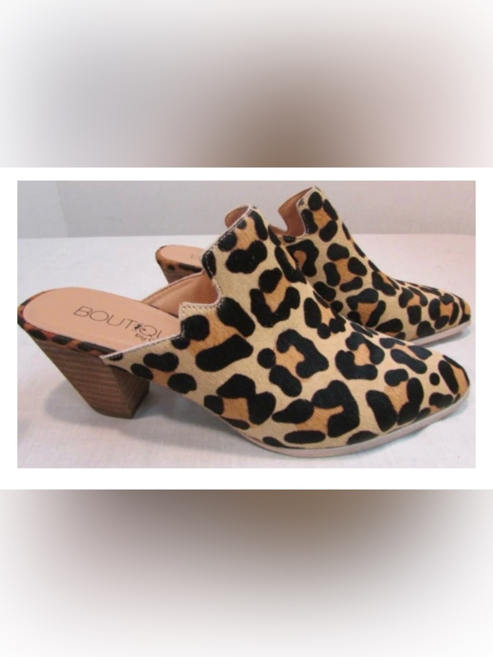 BOUTIQUE BY CORKY'S "WOODLANDS" LEATHER SLIP-ON MULE